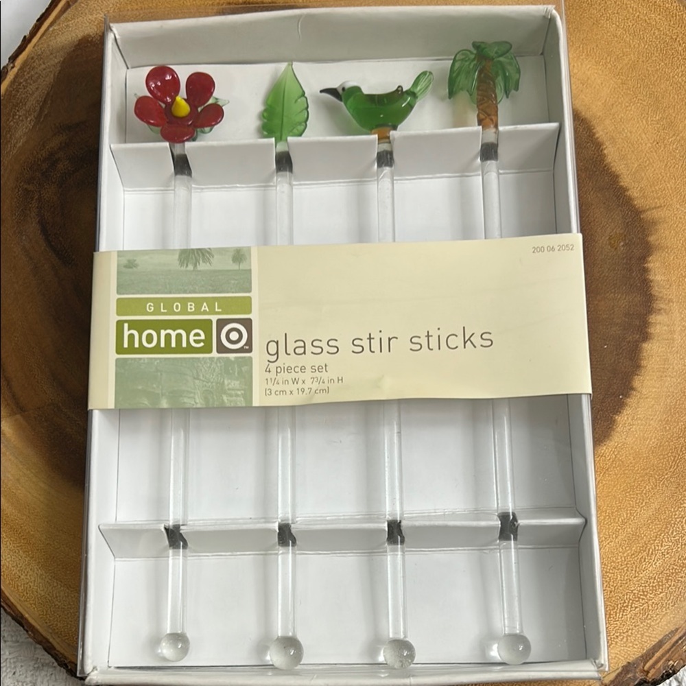 Global Home Art Glass Stir Sticks Set of 4 
From 2006 Target‎ Collection